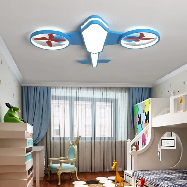 Aircraft kids nordic children's room bedroom decor led lamp lights for room dimmable ceiling light home decoration lamparas