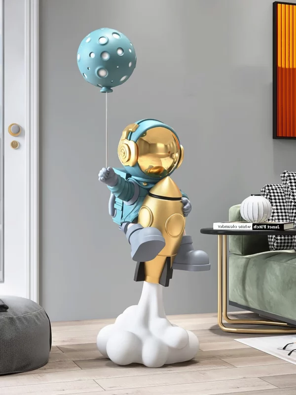 Balloon Astronaut Sculptures 95CM Large Floor Ornaments Home Decor Statue Living Room TV Cabinet Decoration Accessories Figurine