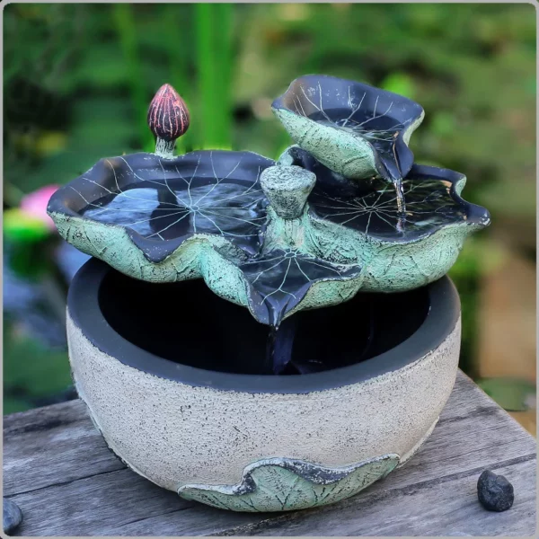 Desktop Decoration Home Ornament Living Room Study Bedroom Lucky Water Feng Shui Small Fountain Landscape Resin Chinese Style