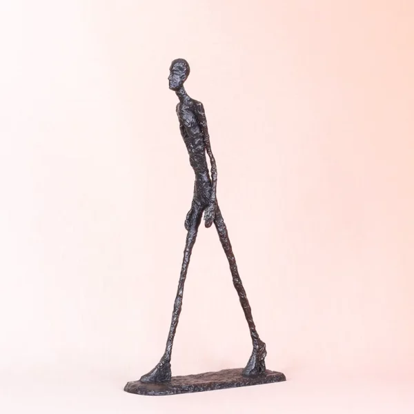 Giacometti Sculpture Bronze Walking Man Statue Replica Famous Abstract Skeleton Collection Figurine Home Decor