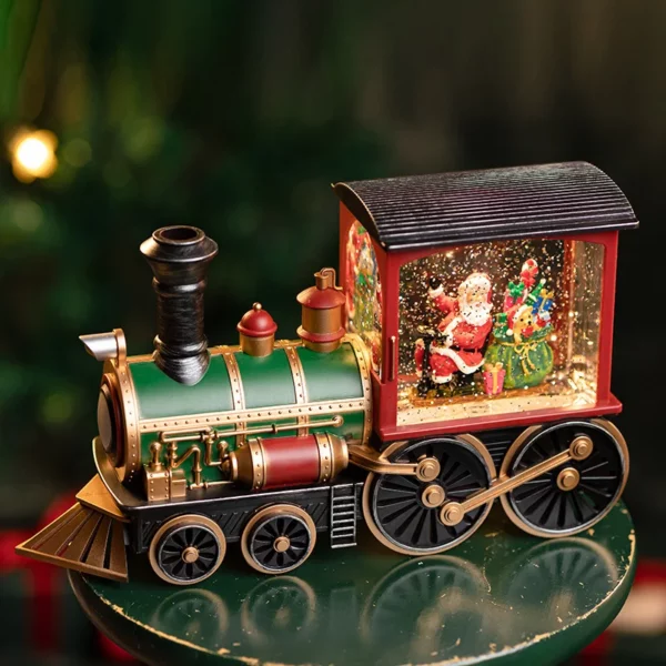 Home Decoration Santa Claus Train Music Box Snow Music Box Crystal Ball Children's Toy Birthday Gift Gift living room decor