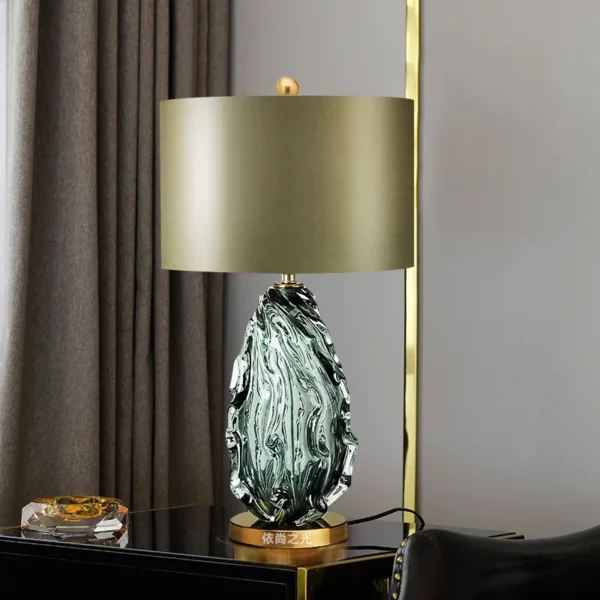 Living Room Oversized Glass Table Lamp Bedroom Home Decoration Modern Atmosphere Bedside Table Simple Lighting Desk Lamp