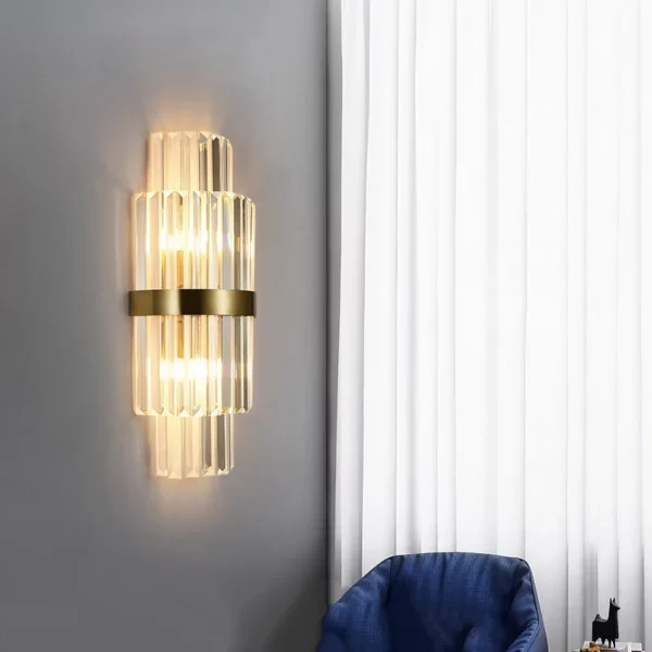 Luxury Modern Gold Crystal Led Wall Lamp Indoor Home Decor For Bedroom Bathroom Aisle Stair Light Fixture