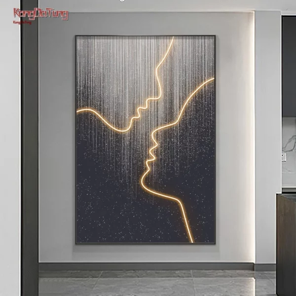 Modern Art Abstract Interior Painting Led Wall Lamp Suitable For Background Wall Living Room Corridor Room Home Decor Fixed Lamp