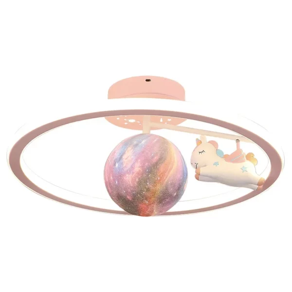 Modern LED Cartoon Ceiling Light Unicorn Chandelier for Children's Bedroom Study Interior Home Decor Lamps Lampara Techo Lustres