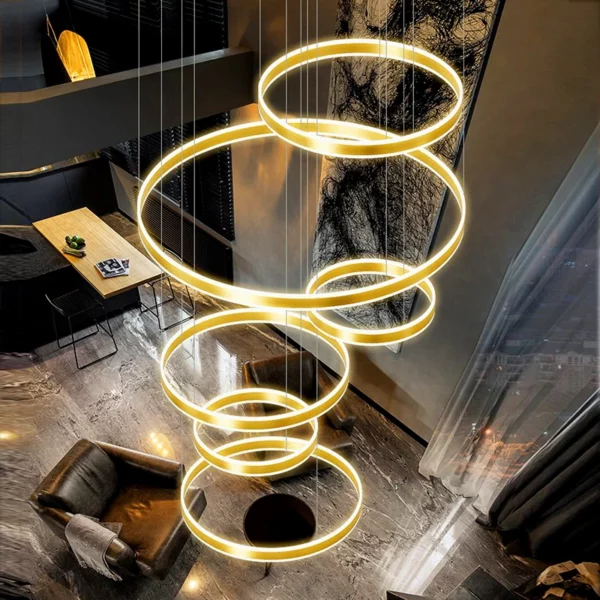 Modern home decor dining room Pendant lamp lights indoor lighting ring Ceiling lamp hanging Led Chandelier lamps for living room