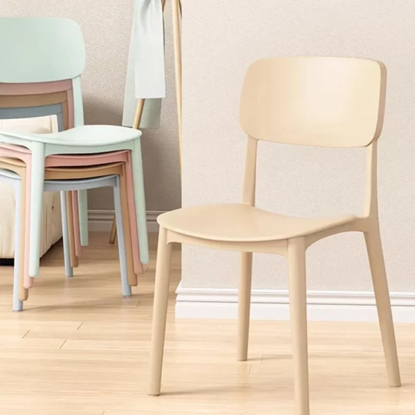 Plastic Floor Designer Chairs Vanity Nordic Mobile Dining Chairs Modern Restaurant Sillas De Comedor Bedroom Furniture WXH30XP