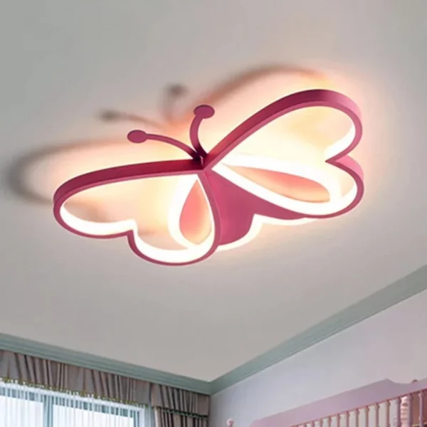 Simple Led Butterfly Ceiling Lamps Modern Warm Children's Room Bedroom Ceiling Lights Home Indoor Decor Lighting Lamps Fixtures